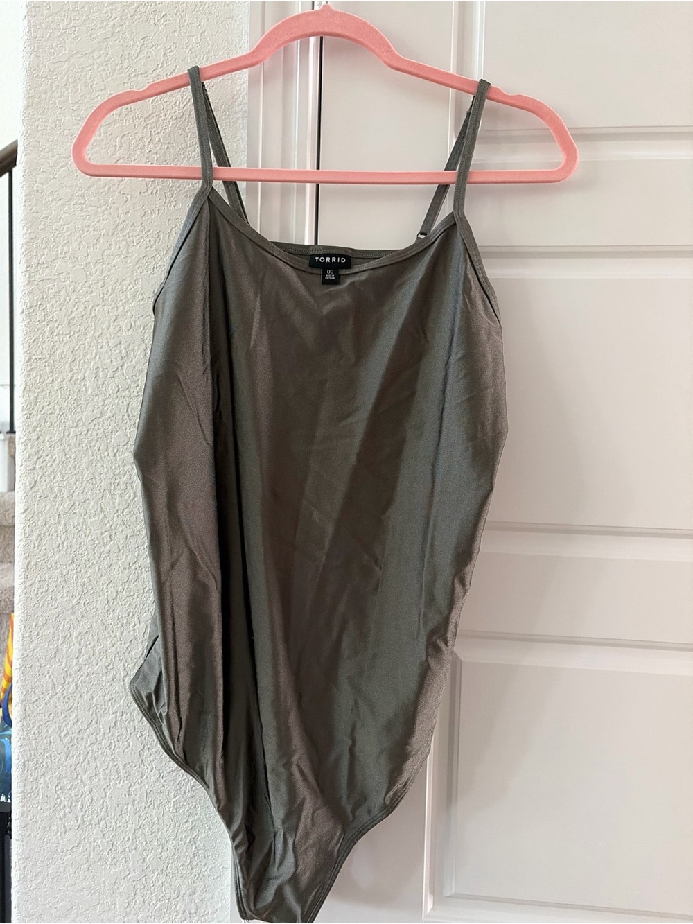 torrid Olive Green Slim-Strap Bodysuit